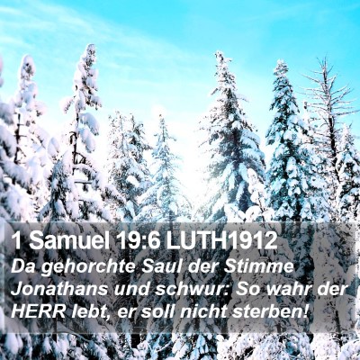 1 Samuel 19:6 LUTH1912 Bible Verse Image