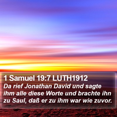 1 Samuel 19:7 LUTH1912 Bible Verse Image
