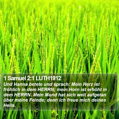 1 Samuel 2:1 LUTH1912 Bible Verse Image