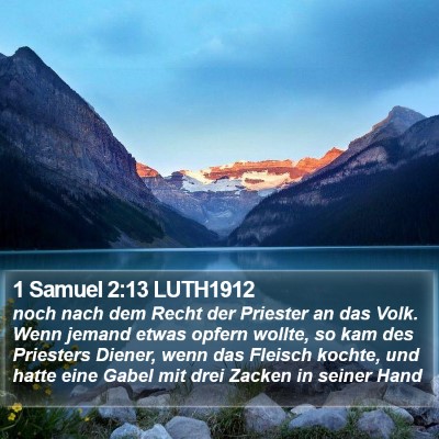 1 Samuel 2:13 LUTH1912 Bible Verse Image