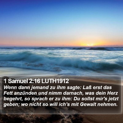 1 Samuel 2:16 LUTH1912 Bible Verse Image