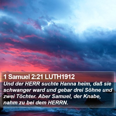 1 Samuel 2:21 LUTH1912 Bible Verse Image
