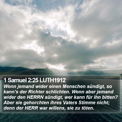 1 Samuel 2:25 LUTH1912 Bible Verse Image