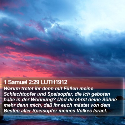 1 Samuel 2:29 LUTH1912 Bible Verse Image