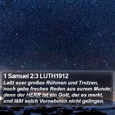 1 Samuel 2:3 LUTH1912 Bible Verse Image