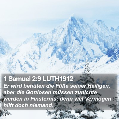 1 Samuel 2:9 LUTH1912 Bible Verse Image