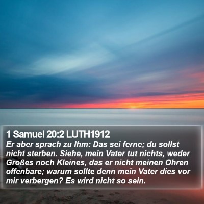 1 Samuel 20:2 LUTH1912 Bible Verse Image