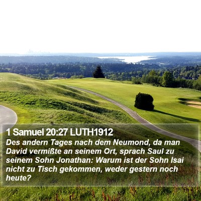 1 Samuel 20:27 LUTH1912 Bible Verse Image
