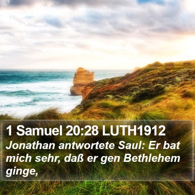 1 Samuel 20:28 LUTH1912 Bible Verse Image