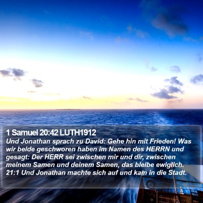 1 Samuel 20:42 LUTH1912 Bible Verse Image