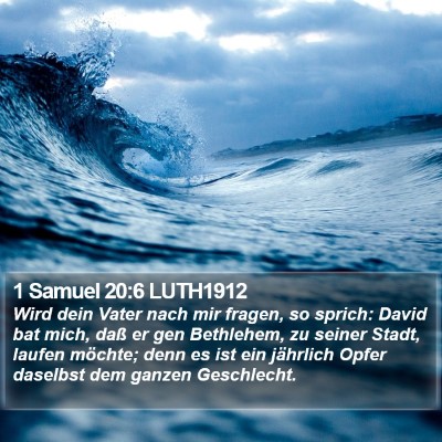 1 Samuel 20:6 LUTH1912 Bible Verse Image