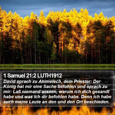 1 Samuel 21:2 LUTH1912 Bible Verse Image