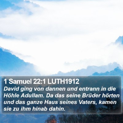 1 Samuel 22:1 LUTH1912 Bible Verse Image