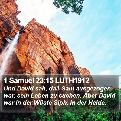 1 Samuel 23:15 LUTH1912 Bible Verse Image