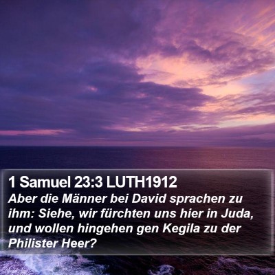 1 Samuel 23:3 LUTH1912 Bible Verse Image