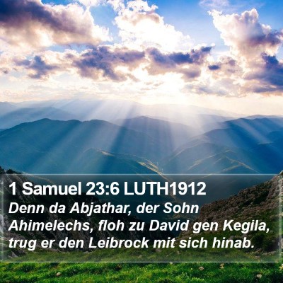 1 Samuel 23:6 LUTH1912 Bible Verse Image