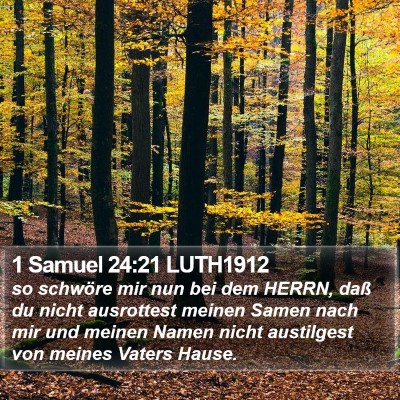 1 Samuel 24:21 LUTH1912 Bible Verse Image