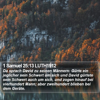 1 Samuel 25:13 LUTH1912 Bible Verse Image