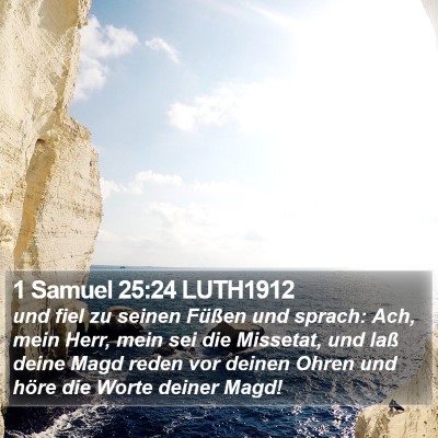 1 Samuel 25:24 LUTH1912 Bible Verse Image