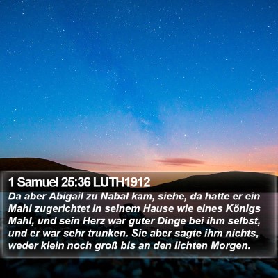 1 Samuel 25:36 LUTH1912 Bible Verse Image