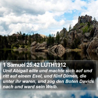 1 Samuel 25:42 LUTH1912 Bible Verse Image