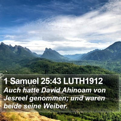 1 Samuel 25:43 LUTH1912 Bible Verse Image