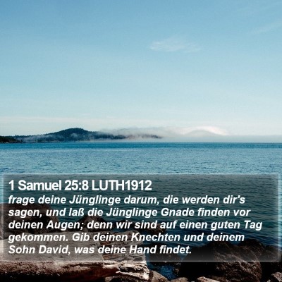 1 Samuel 25:8 LUTH1912 Bible Verse Image