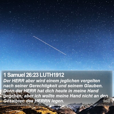 1 Samuel 26:23 LUTH1912 Bible Verse Image