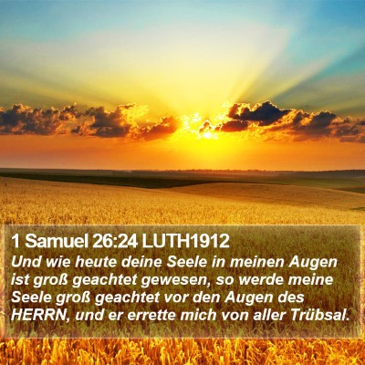 1 Samuel 26:24 LUTH1912 Bible Verse Image