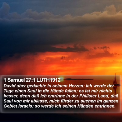 1 Samuel 27:1 LUTH1912 Bible Verse Image