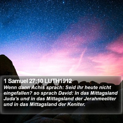 1 Samuel 27:10 LUTH1912 Bible Verse Image