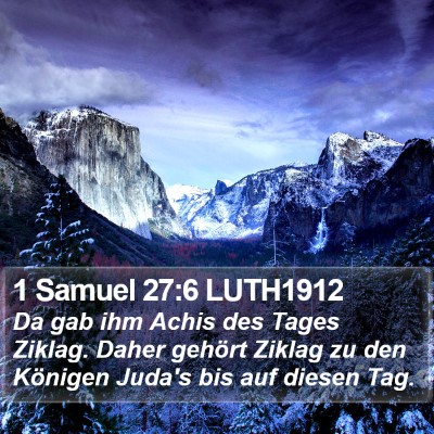 1 Samuel 27:6 LUTH1912 Bible Verse Image