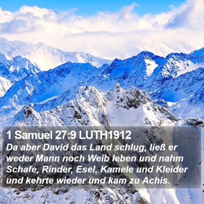 1 Samuel 27:9 LUTH1912 Bible Verse Image