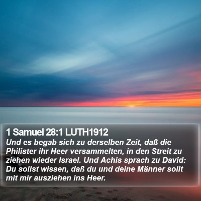 1 Samuel 28:1 LUTH1912 Bible Verse Image