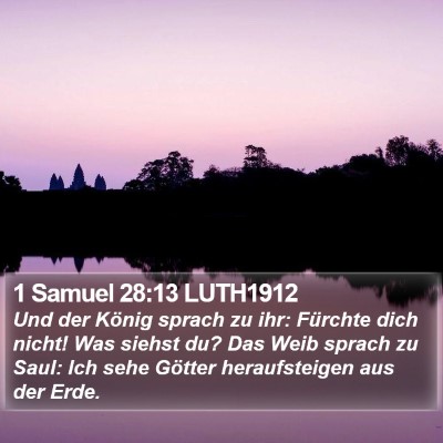 1 Samuel 28:13 LUTH1912 Bible Verse Image