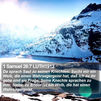 1 Samuel 28:7 LUTH1912 Bible Verse Image