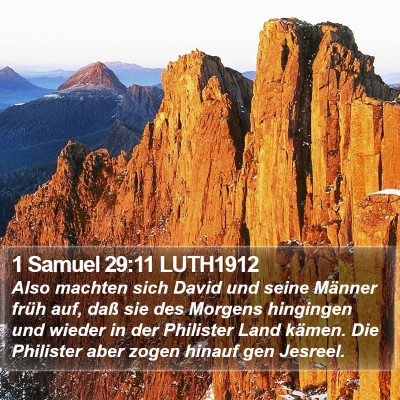 1 Samuel 29:11 LUTH1912 Bible Verse Image