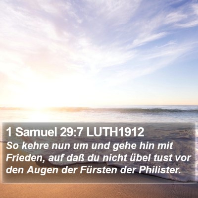 1 Samuel 29:7 LUTH1912 Bible Verse Image