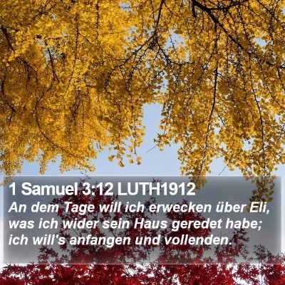 1 Samuel 3:12 LUTH1912 Bible Verse Image