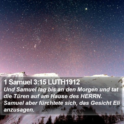 1 Samuel 3:15 LUTH1912 Bible Verse Image