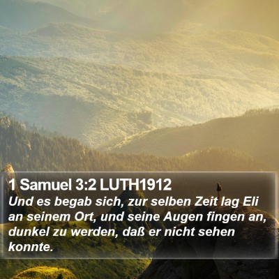 1 Samuel 3:2 LUTH1912 Bible Verse Image