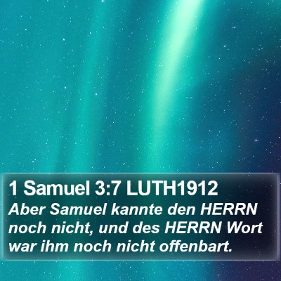 1 Samuel 3:7 LUTH1912 Bible Verse Image