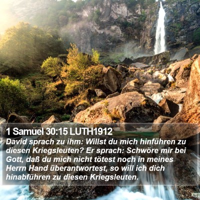 1 Samuel 30:15 LUTH1912 Bible Verse Image
