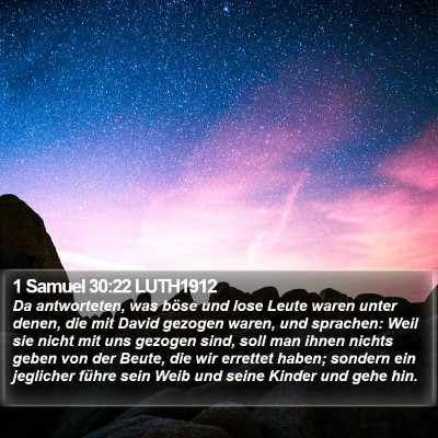 1 Samuel 30:22 LUTH1912 Bible Verse Image