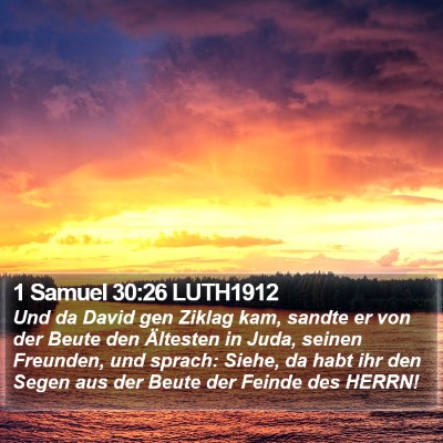 1 Samuel 30:26 LUTH1912 Bible Verse Image