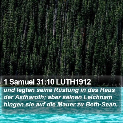 1 Samuel 31:10 LUTH1912 Bible Verse Image