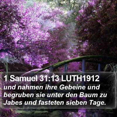 1 Samuel 31:13 LUTH1912 Bible Verse Image