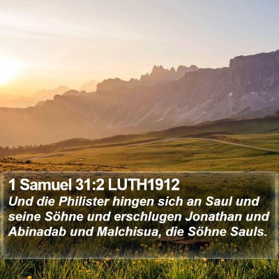 1 Samuel 31:2 LUTH1912 Bible Verse Image