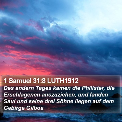 1 Samuel 31:8 LUTH1912 Bible Verse Image