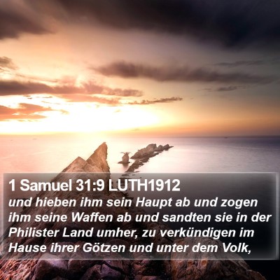 1 Samuel 31:9 LUTH1912 Bible Verse Image